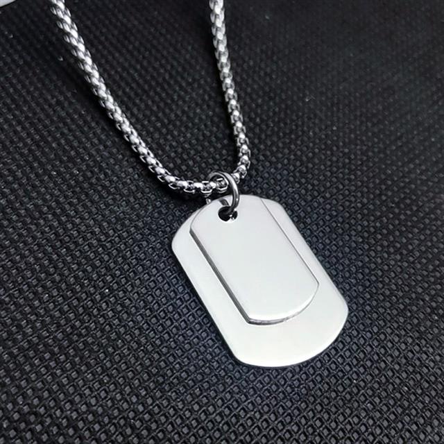 Vòng cổ Mặt Thẻ Quân Đội Bằng Thép Không Gỉ