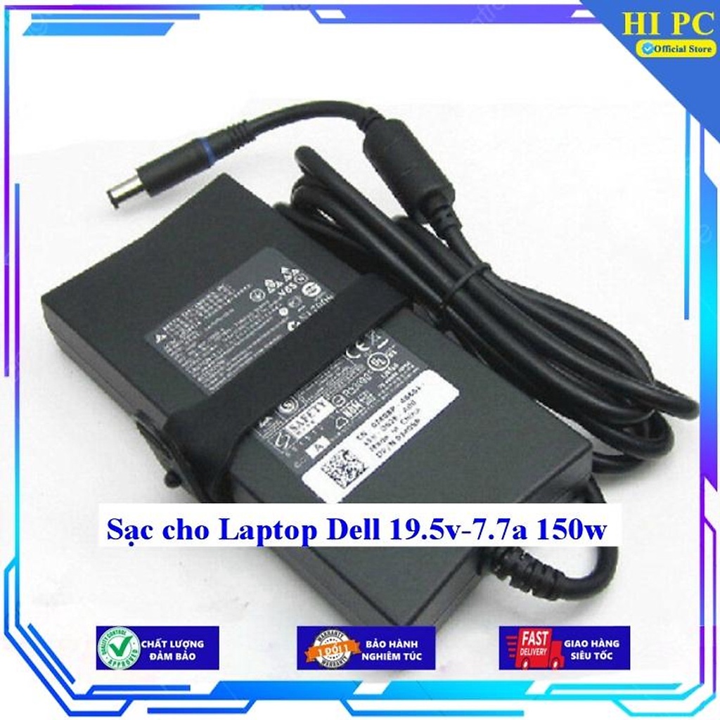 Sạc cho Laptop Dell 19.5v-7.7a 150w - Hàng Nhập khẩu
