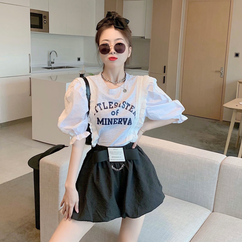 Set áo nữ và quần short thời trang màu hè 2022 xinh xắn cho nữ