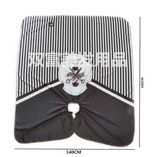 Khăn choàng cắt tóc Barber - đen trắng
