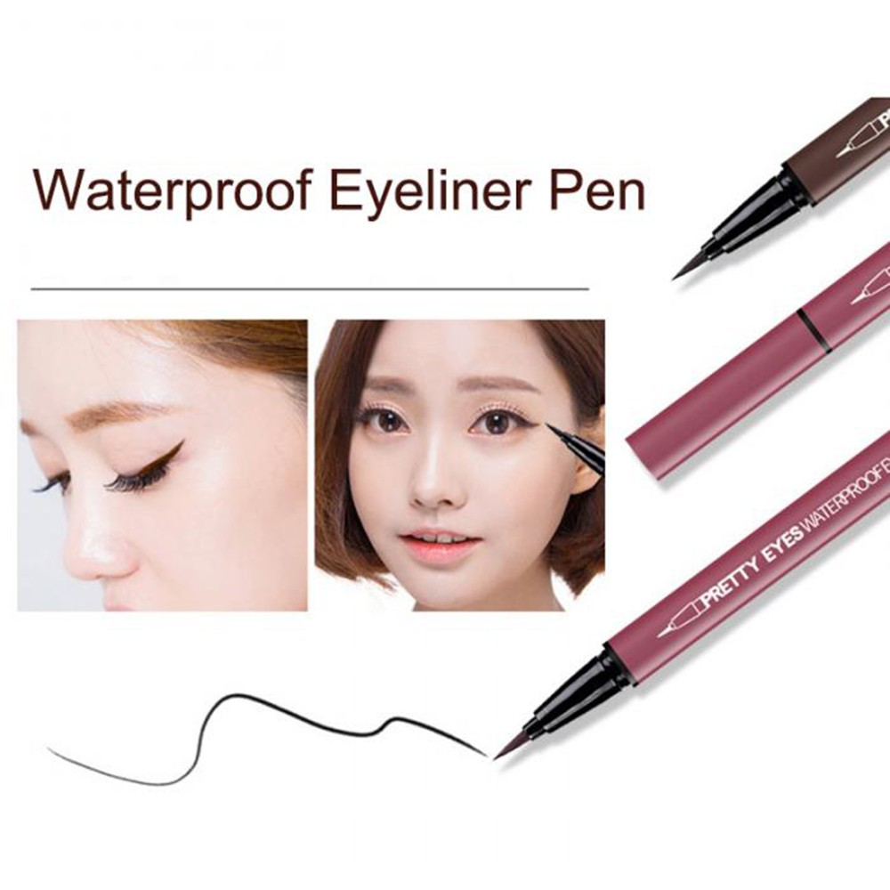 [Hàng mới về] Bút kẻ mắt dạng lỏng lâu trôi chống thấm nước nhanh khô mềm mượt độc đáo cho nữ