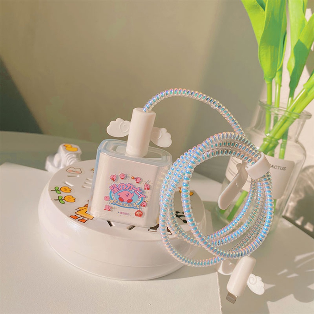 Phụ Kiện Bảo Vệ Dây Cáp Sạc Bằng Tpu Họa Tiết Hoạt Hình Kawaii Dễ Thương Cho Apple 20w / 18w / 5w