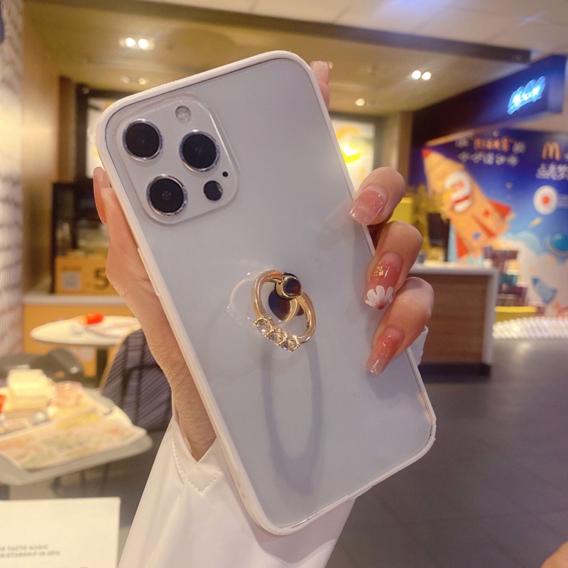Bao điện thoại mềm trong suốt Kèm Giá Đỡ Nhẫn Cho Apple iphone 13 12 11 Pro Max XS XR 8plus iphone 12pro