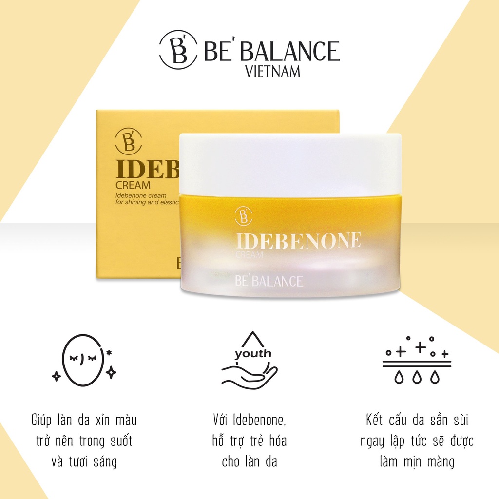 Kem dưỡng chống lão hóa, làm sáng da Be'Balance Idebenone Cream (50ml)