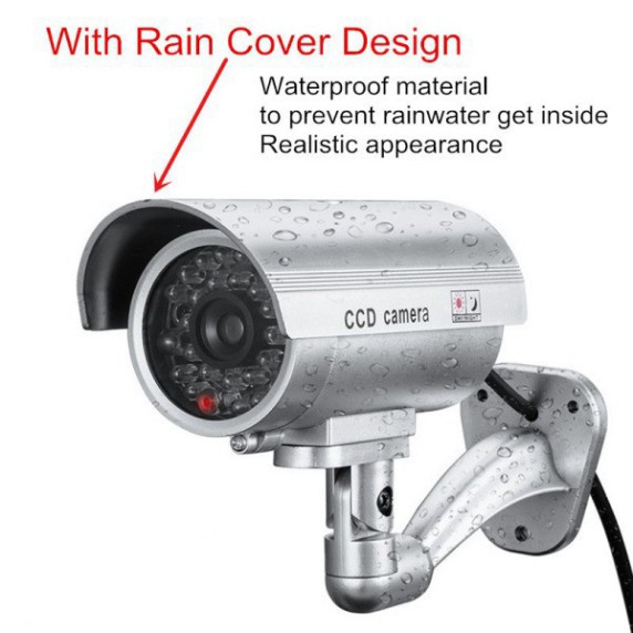 Sale 69% Camera an ninh mô phỏng gắn ngoài trời chống thấm nước, Silver Giá gốc 102000đ- 122B106