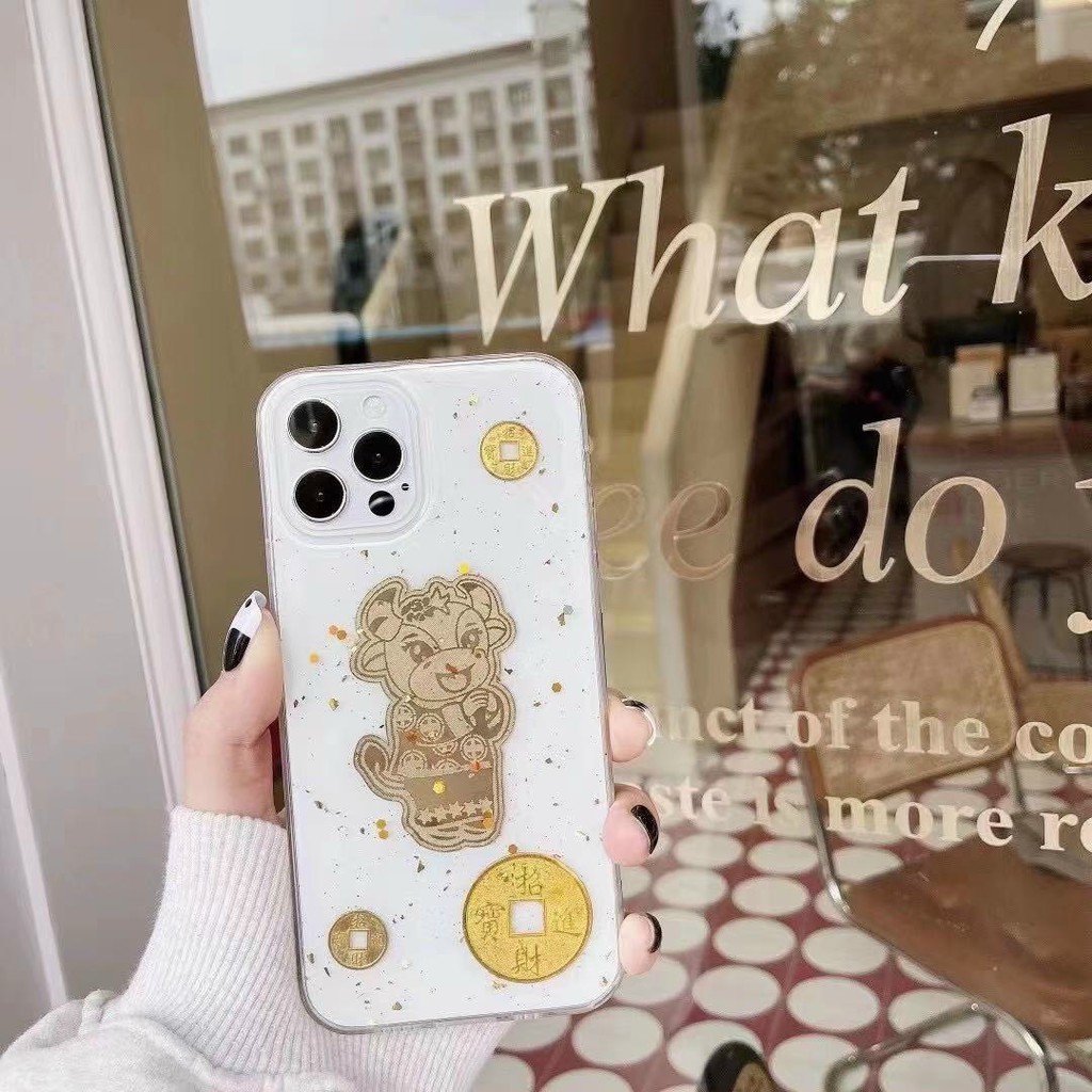 Ốp lưng iphone Mèo thần tài và Hổ thần tài mạ vàng cho 6plus/7plus/8plus/x/xs/xs max/11/11 promax/12/12promax/13promax | BigBuy360 - bigbuy360.vn