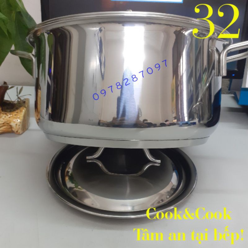 Nồi luộc gà inox 15 lít size 32 đáy từ Vietcook[CHÍNH HÃNG]