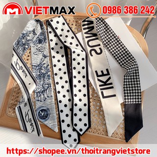 💎 Khăn Lụa Buộc Tóc Quàng Cổ Thời Trang Kiểu Pháp Size 100x8 cm