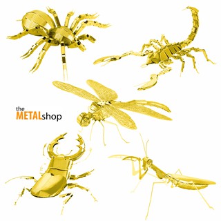 Mô hình lắp ghép kim loại 3d bộ côn trùng vàng