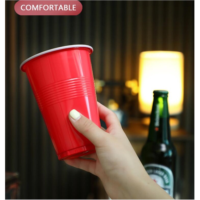 Set 24 cốc nước và bóng nhựa chơi trò uống rượu Beer Pong, trò chơi ném bóng