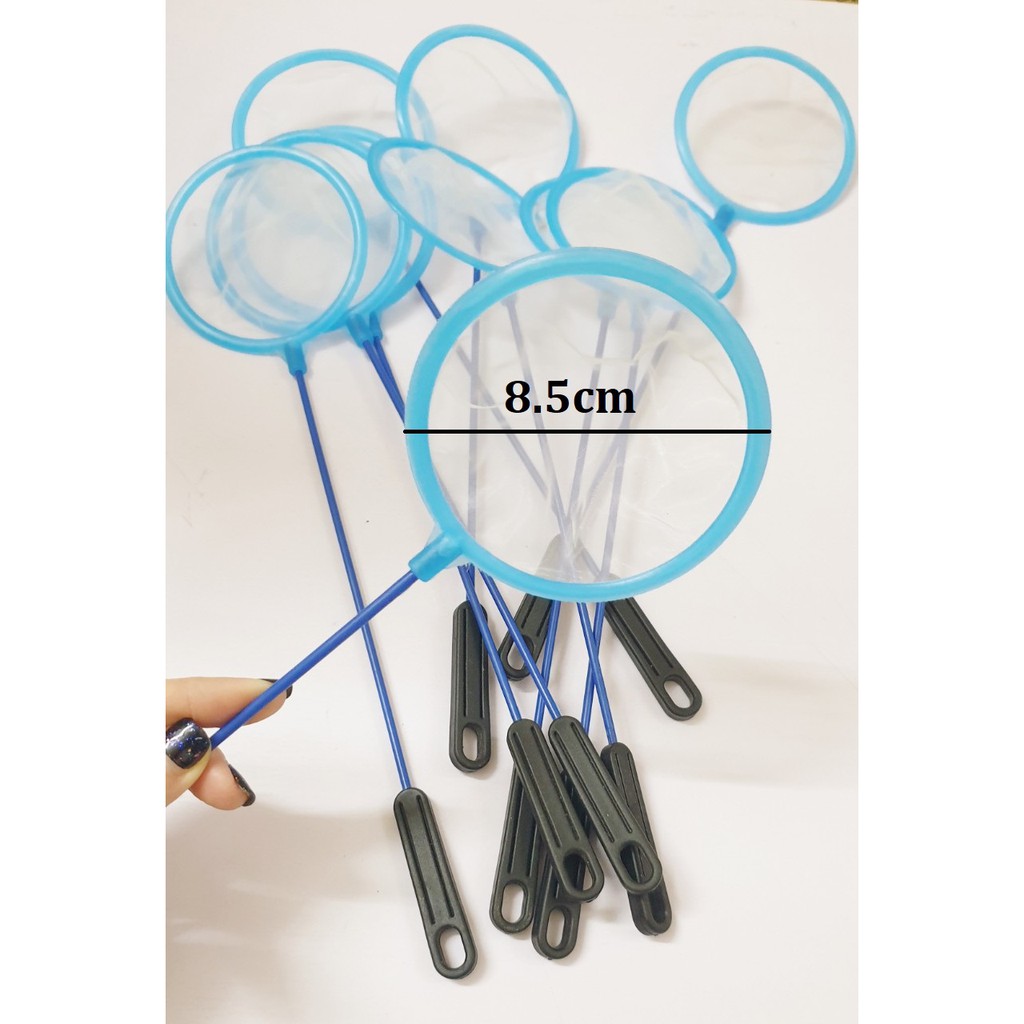 VỢT CÁ -Vợt cá mắt lưới lỗ và vợt cá NANO SIÊU MỊN VỚT CÁ MINI ĐƯỜNG KÍNH 8.5CM