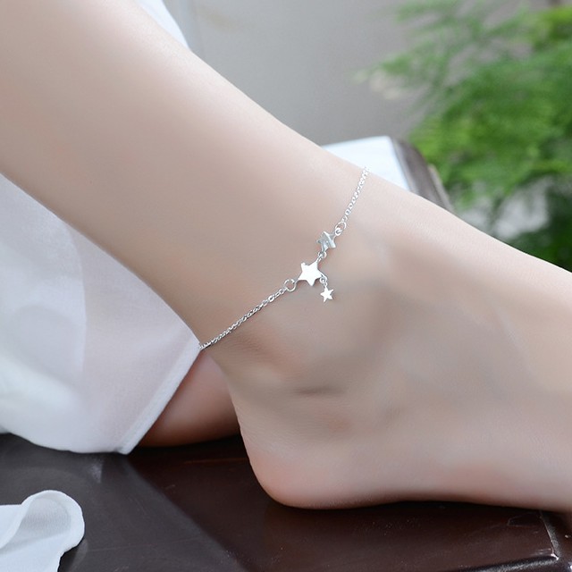 Lắc chân nữ bạc ngôi sao dễ thương nhỏ xinh phụ kiện trang sức hot trend hàn nhật - MLR | BigBuy360 - bigbuy360.vn