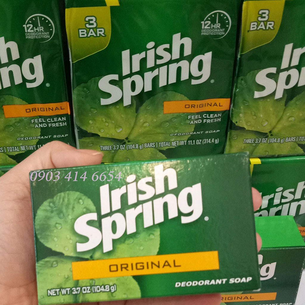 XÀ BÔNG CỤC IRISH SPRING ORIGINAL USA MỸ - LOẠI 3 CỤC 104GR | BigBuy360 - bigbuy360.vn