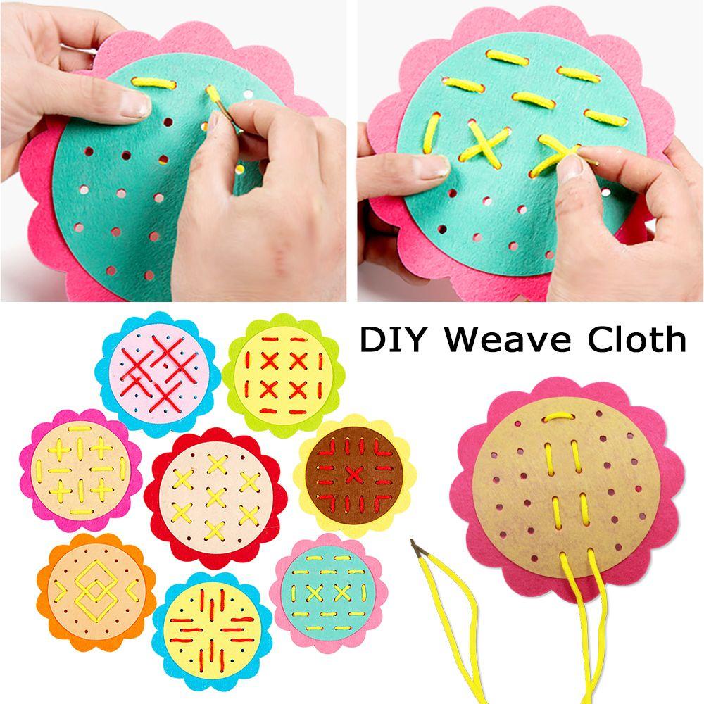 Bộ 5 Miếng Vải Dệt Thủ Công Theo Phương Pháp Montessori DIY