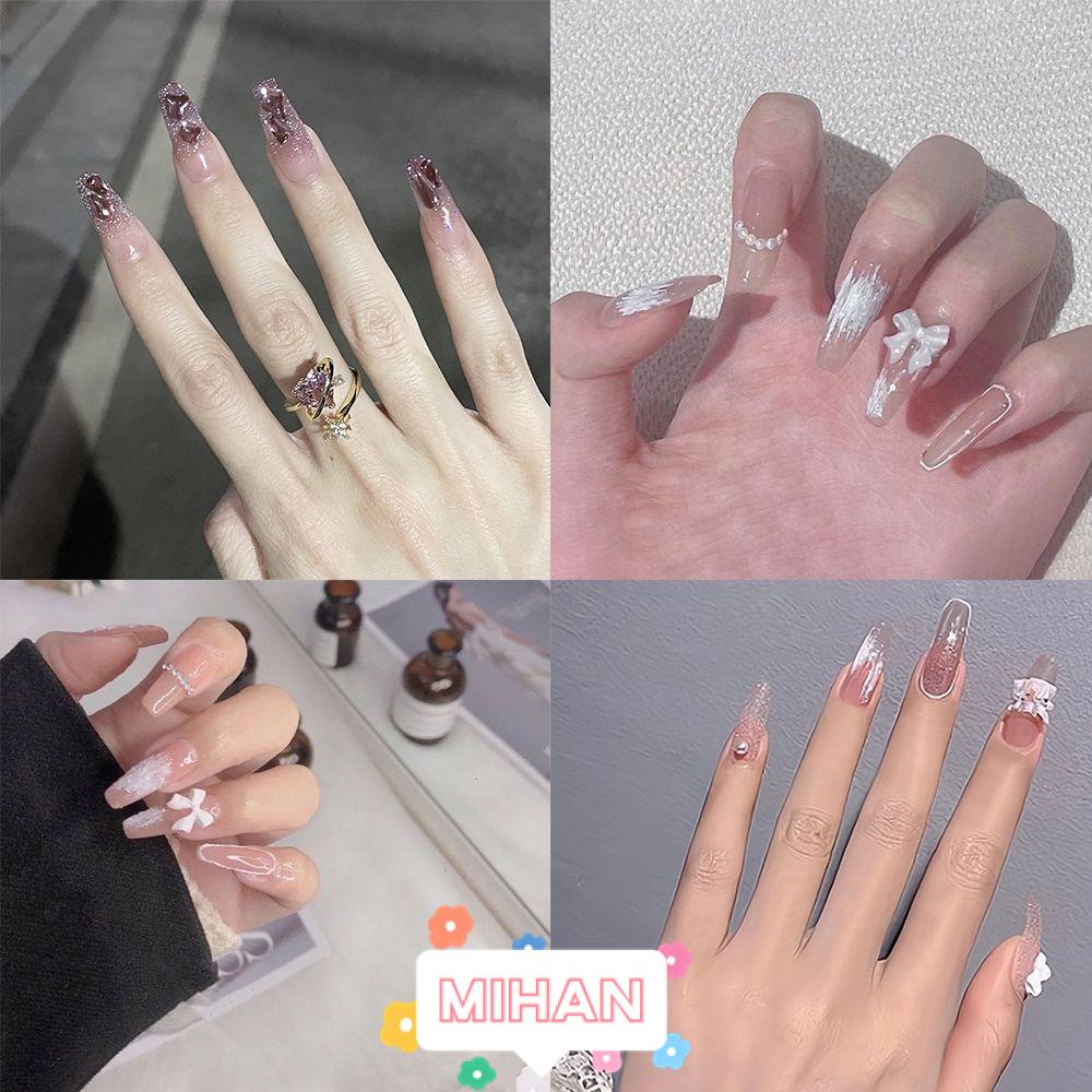 Hộp 24 Móng Tay Giả Che Phủ Toàn Diện Tháo Rời Được MIHAN1