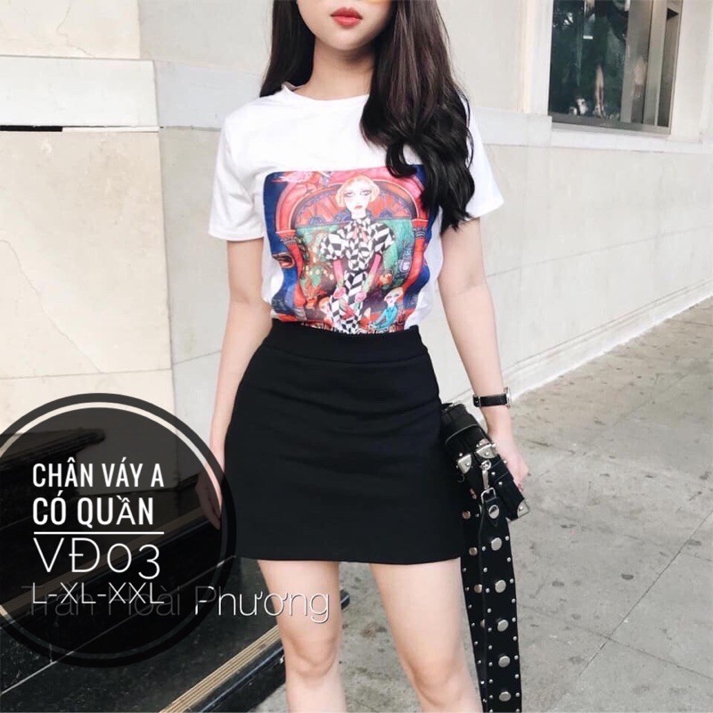 Chân váy A Bigsize size có quần (55-90kg)