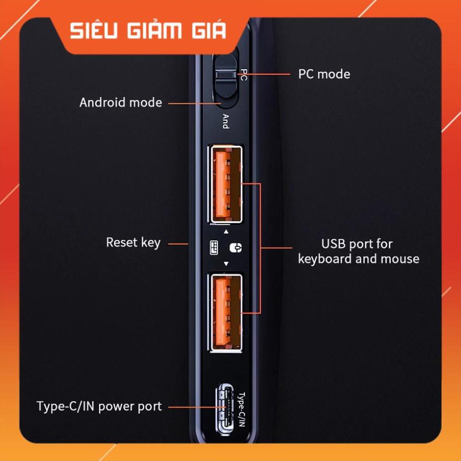 Adapter Hub blutooth 4.0 giúp kết nối bàn phím và chuột hỗ trợ chơi game hiệu Baseus Gamo - Hàng chính hãng