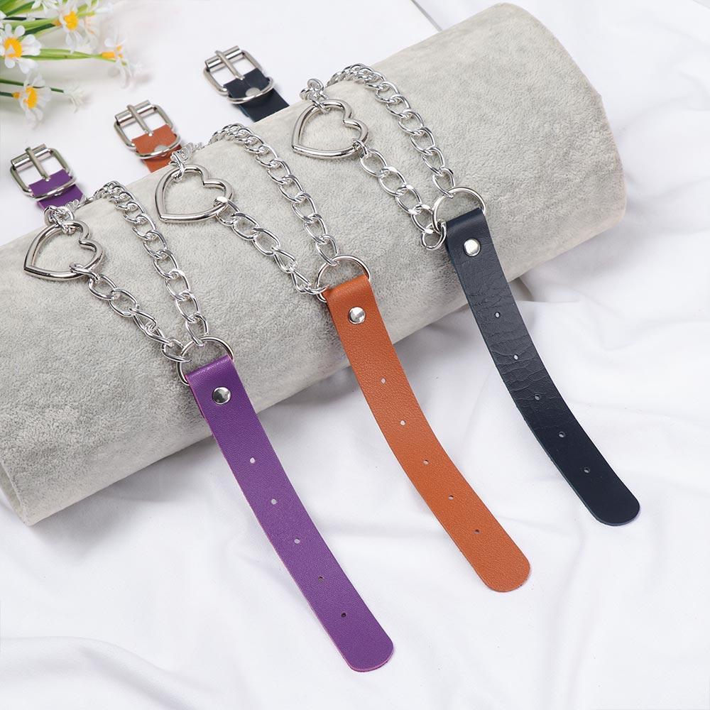 Dây Chuyền Da PU Phong Cách Gothic Thời Trang Quyến Rũ