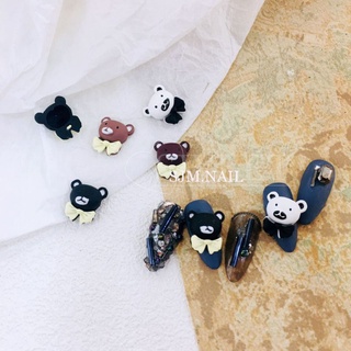 charm gấu bột kute trang trí móng tay