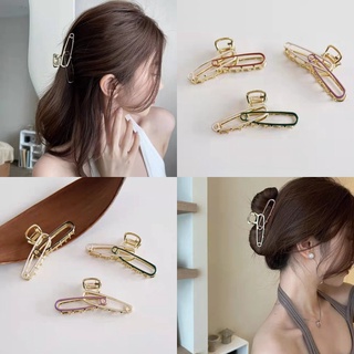 Kẹp tóc hình cá mập bằng kim loại thiết kế đơn giản cho nữ