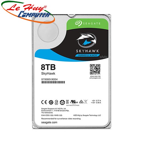 Ổ cứng HDD Seagate SkyHawk 8TB 3.5 inch SATA 3 ST8000VX004