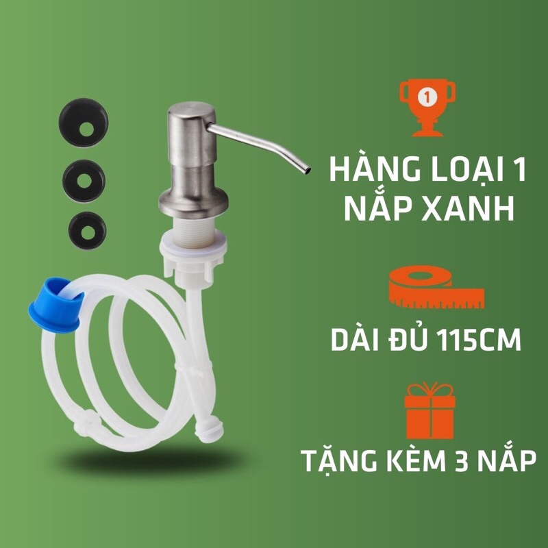 Vòi dẫn dầu rửa bát, bơm hút dầu rửa chén hàng loại 1 nắp xanh inox 304