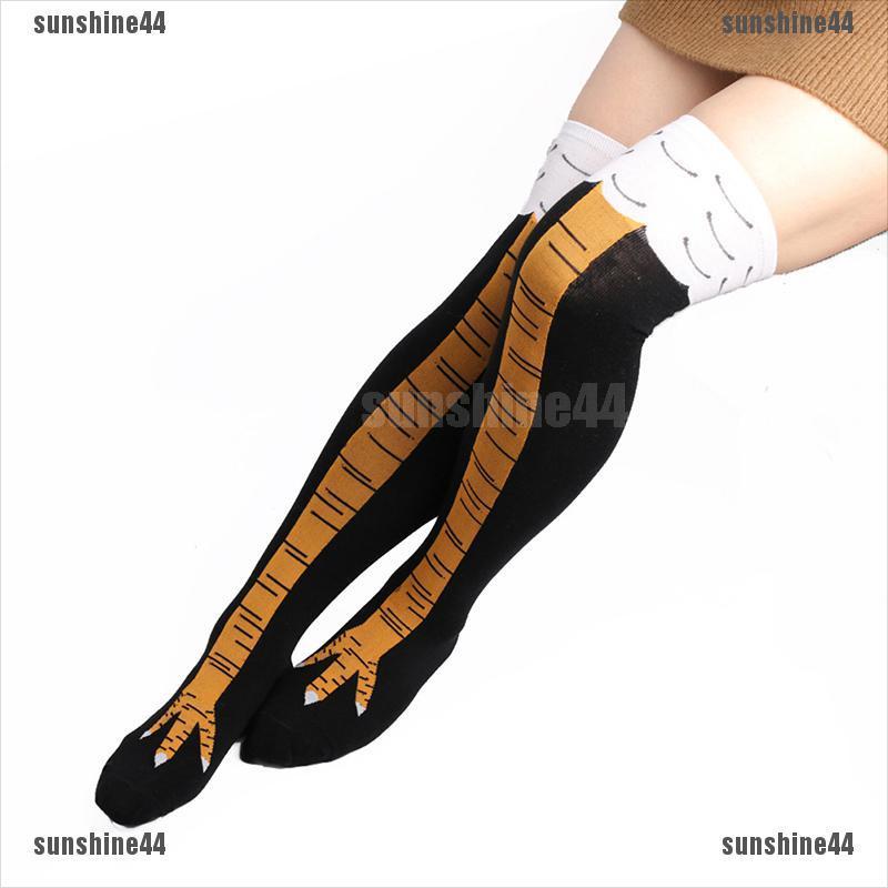(sunshine44) Vớ Dài Trên Đầu Gối Thời Trang Hình Chân Gà