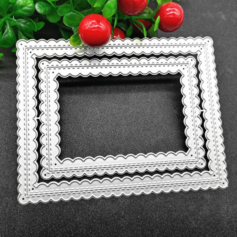 Khuôn Cắt Giấy Kim Loại Khung Hình Chữ Nhật Xinh Xắn