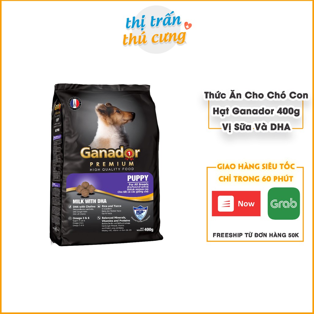 Thức ăn cho chó con Ganador vị Sữa và DHA - Puppy Milk with DHA 400g | Hạt Cho Chó Ganador