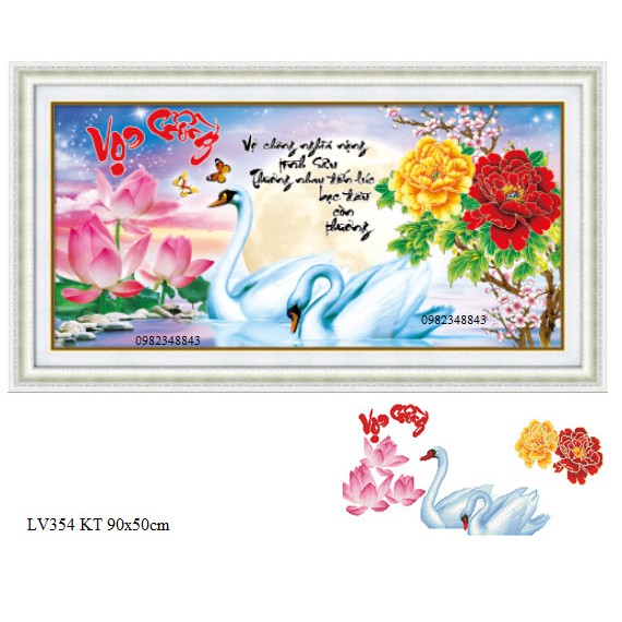 Tranh dính đá vợ chồng KT:90x50cm. Tranh gắn đá chưa đính.