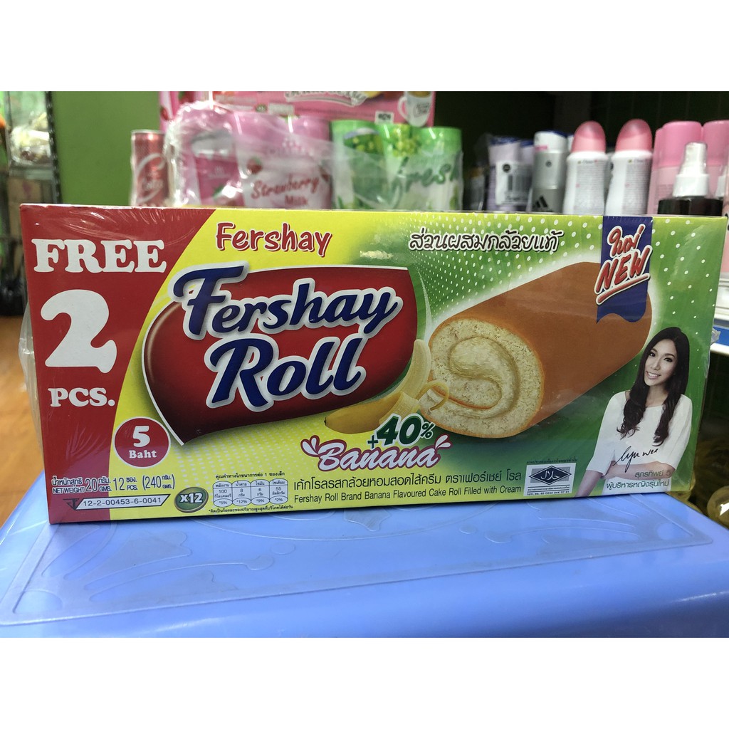 Bánh Bông Lan Cuộn Fershay Roll Thái Lan 240Gr