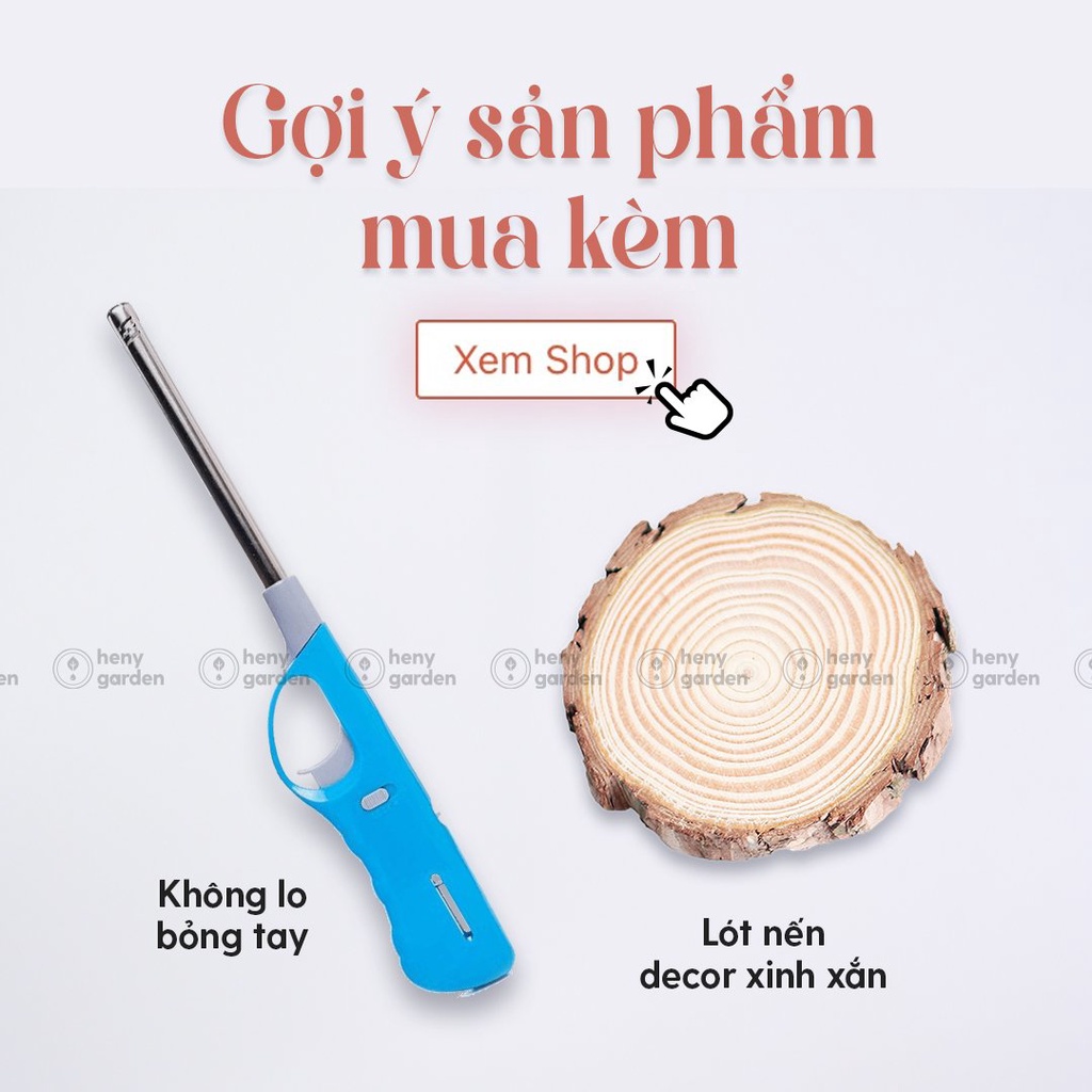 Nến Thơm Heny Garden Mini Cho Làm Việc Và Phòng Nhỏ Mùi Hương Dễ Ngủ, Thư Giãn