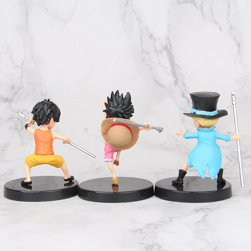 Set 3 nhân vật Luffy - ACE - Sabo hồi nhỏ  - Mô hình One Piece