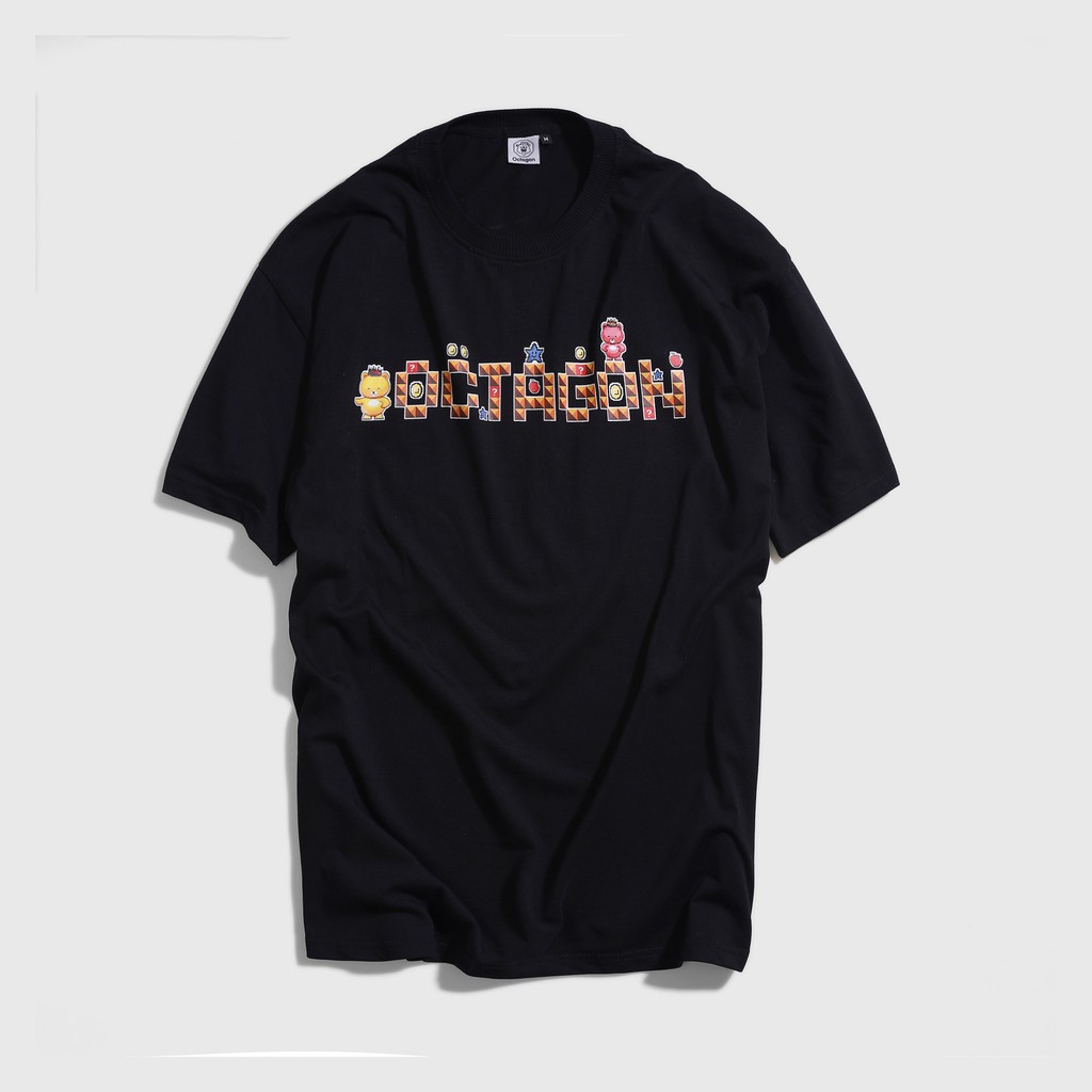 [Áo thun tay lỡ form rộng Unisex] KINGDOM - by Octagon [Đen - Mint]