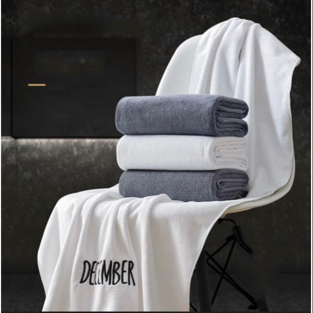 KHĂN TẮM SPA KHÁCH SẠN COTTONG IN TÊN THÁNG TO 70*140cm