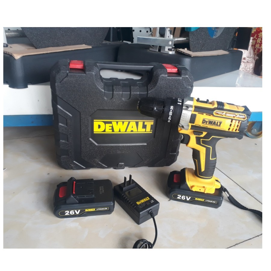 Máy Khoan Pin DeWaLT 26V 3 chức năng, Tặng kèm bộ phụ kiện , máy 2 pin