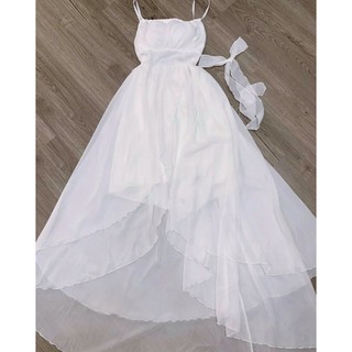 đầm maxi trắng
