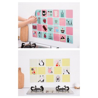 Giấy dán tường nhà bếp, chống thấm dầu mỡ.