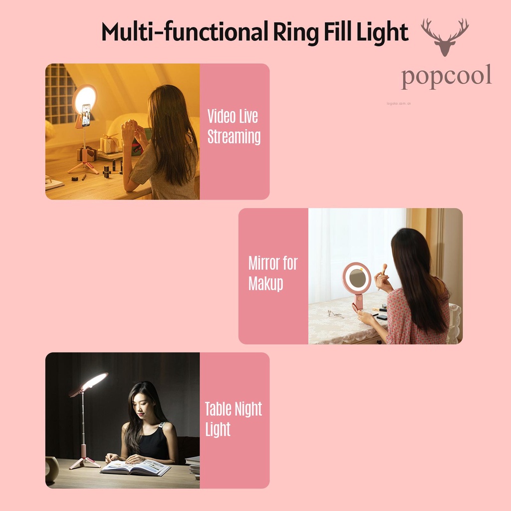 Bộ Gậy Selfie 3 Trong 1 82cm 20cm / 7.9in Led 3500k-6000k 9 Cấp Độ 1800mah | BigBuy360 - bigbuy360.vn