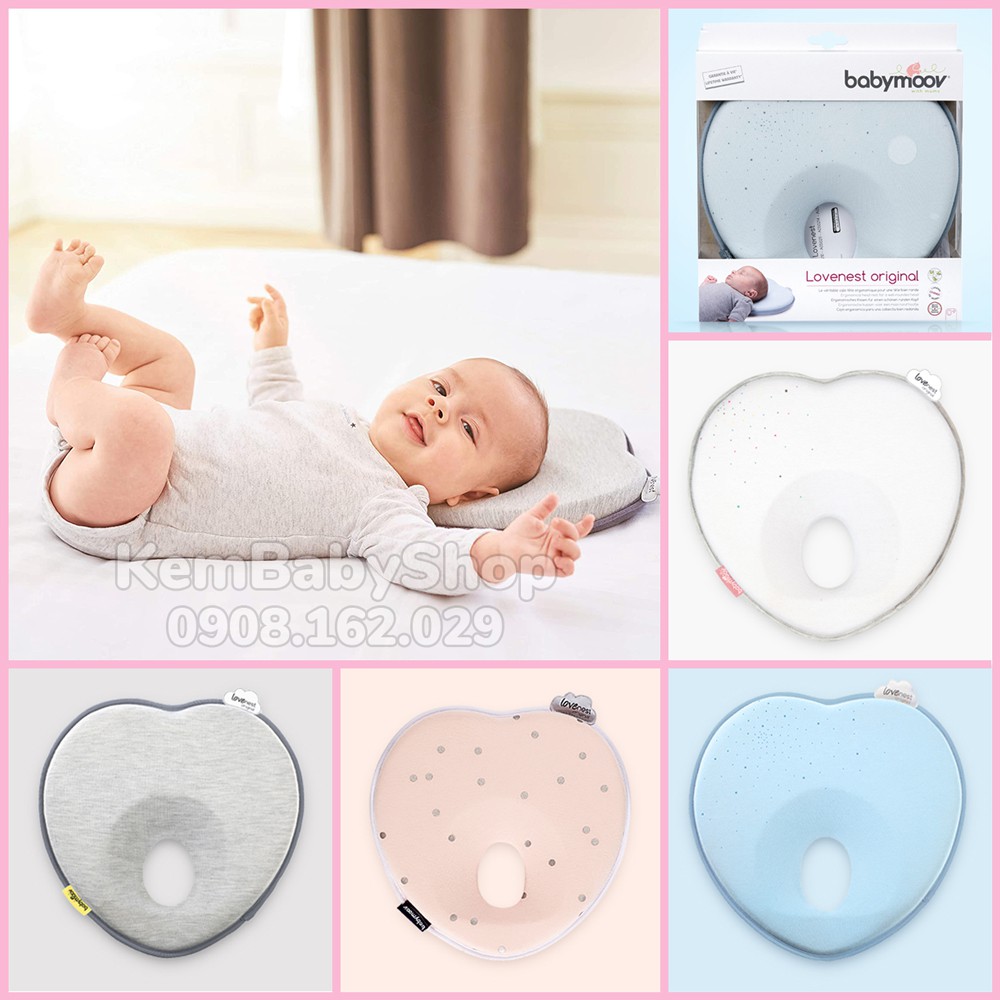 [Chính Hãng] Gối chống bẹt đầu Babymoov - gối chống méo đầu cho bé sơ sinh Babymoov