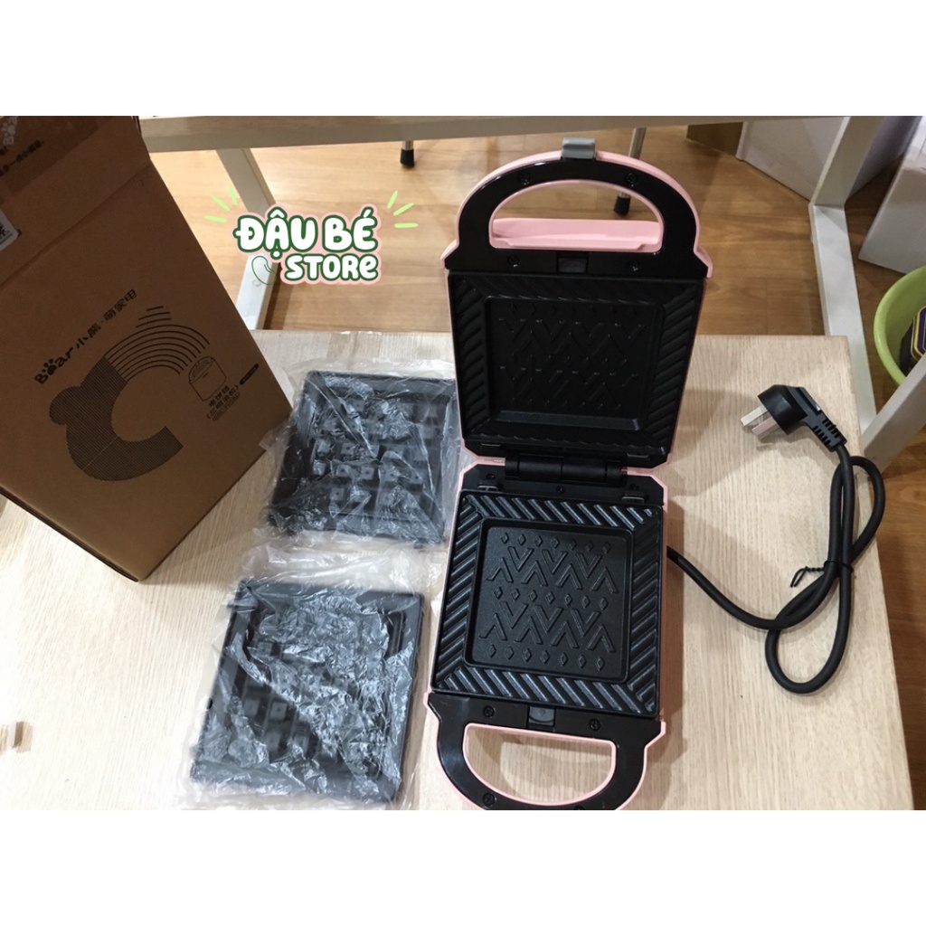 Máy Nướng Bánh Mì Sandwich / Waffle - Máy Kẹp Nướng Bánh Mỳ Bear Đa Năng Chính Hãng [ Bảo Hành ] - Daube - Mnb003
