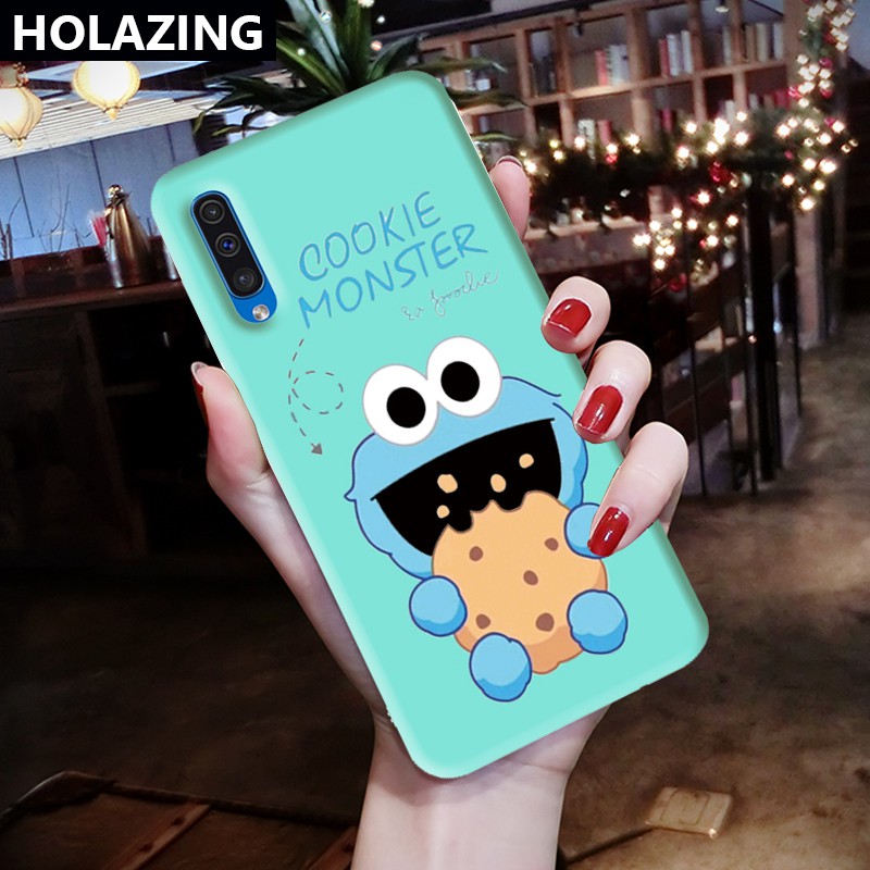 Ốp Điện Thoại Họa Tiết Elmo Cookie Monster Kaso Saepono Cho Samsung Galaxy A50 A30 A50S A30S A20S A10S A51 A71 A01 A11 A80 A70S