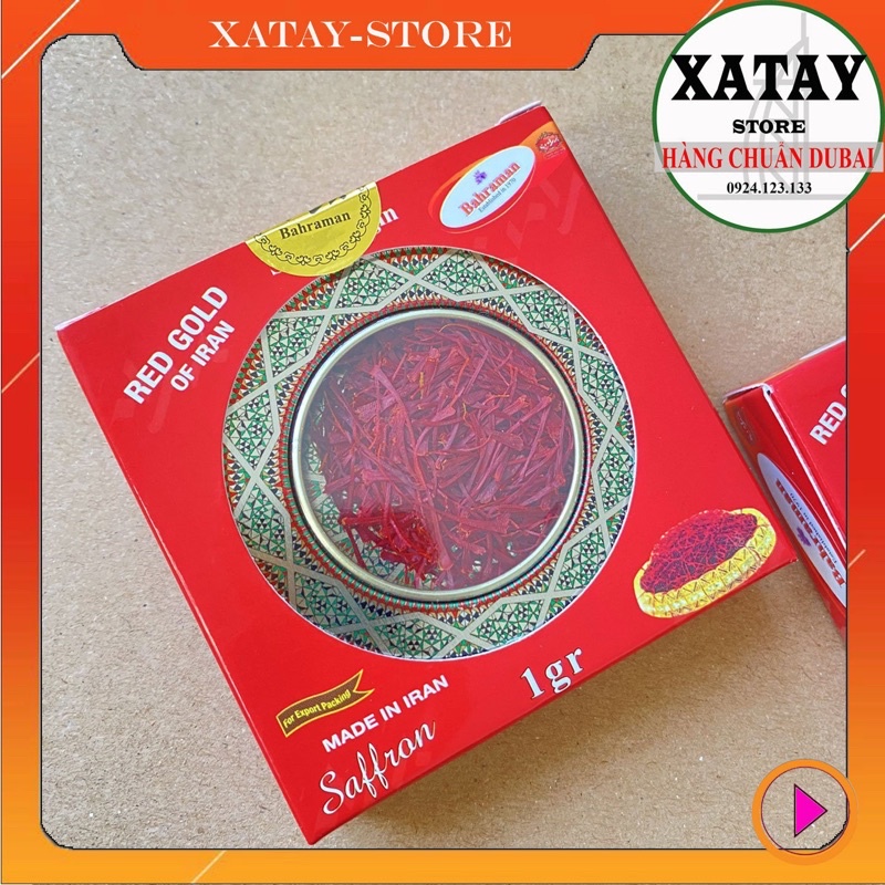 1.0 Gr Saffron Bahraman Super Negin |Nhụy hoa nghệ tây chính hãng Iran