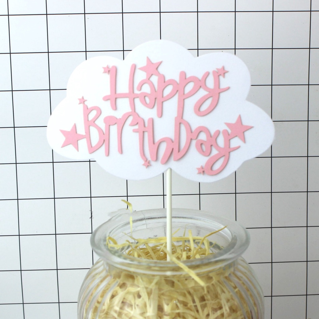 Topper Cắm Trang Trí Bánh Kem Hình Đám Mây