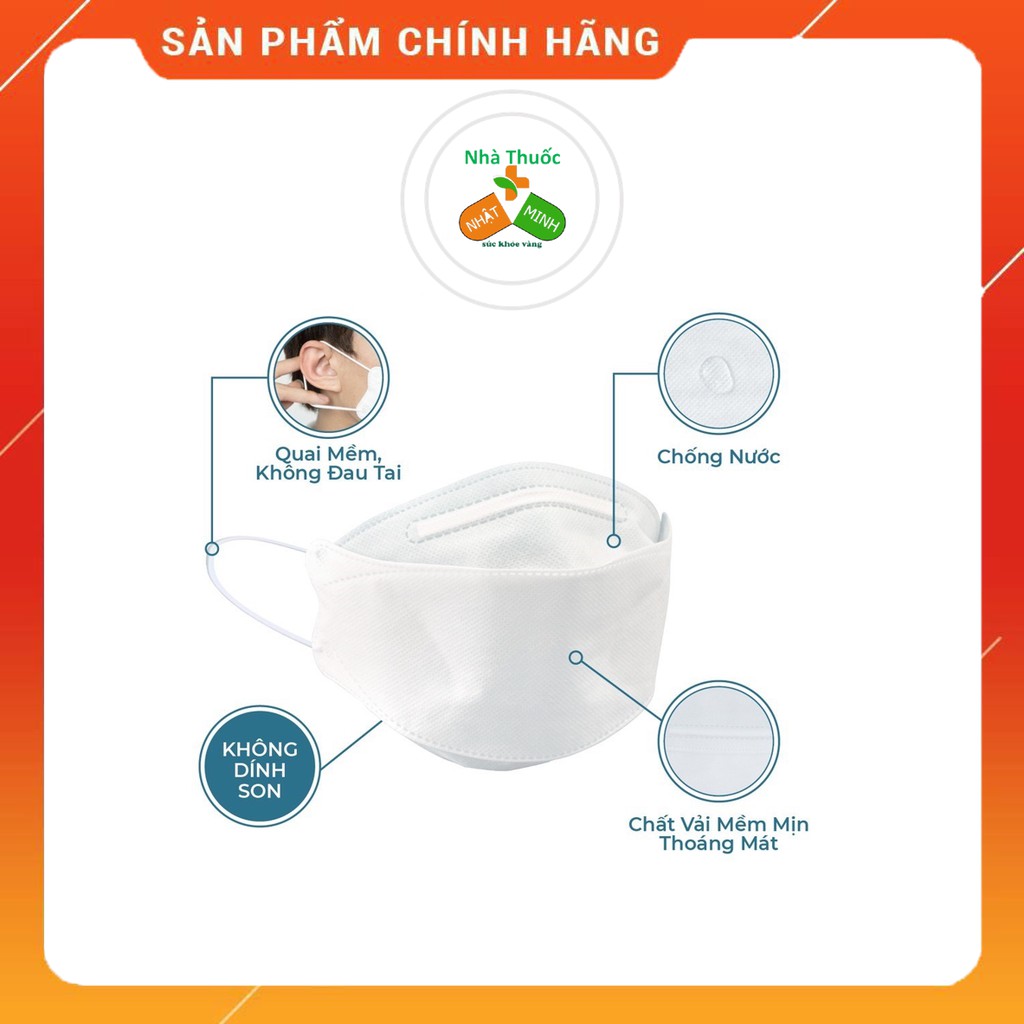 [KJVINA] [Chống Bụi Mịn] Khẩu Trang Y Tế 4 Lớp Kf94 Hàn Quốc KJ95 Túi 5 Cái Chính Hãng