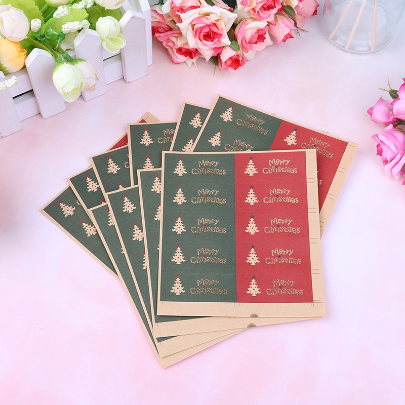 Bộ 100 miếng dán trang trí cây thông giáng sinh độc đáo