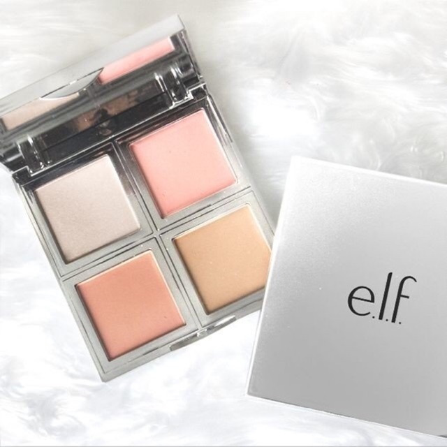 Bảng phấn má hồng, tạo khối, bronzer và highlight Elf e.l.f Natural Glow Face Palette elf total face palette