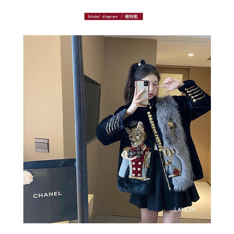 Áo Khoác Lông Cừu Thêu Họa Tiết Phong Cách Trẻ Trung Chất Lượng Cao Thời Trang Thu Đông 2021