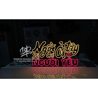 Led neon Ngồi ở đây sẽ có người yêu