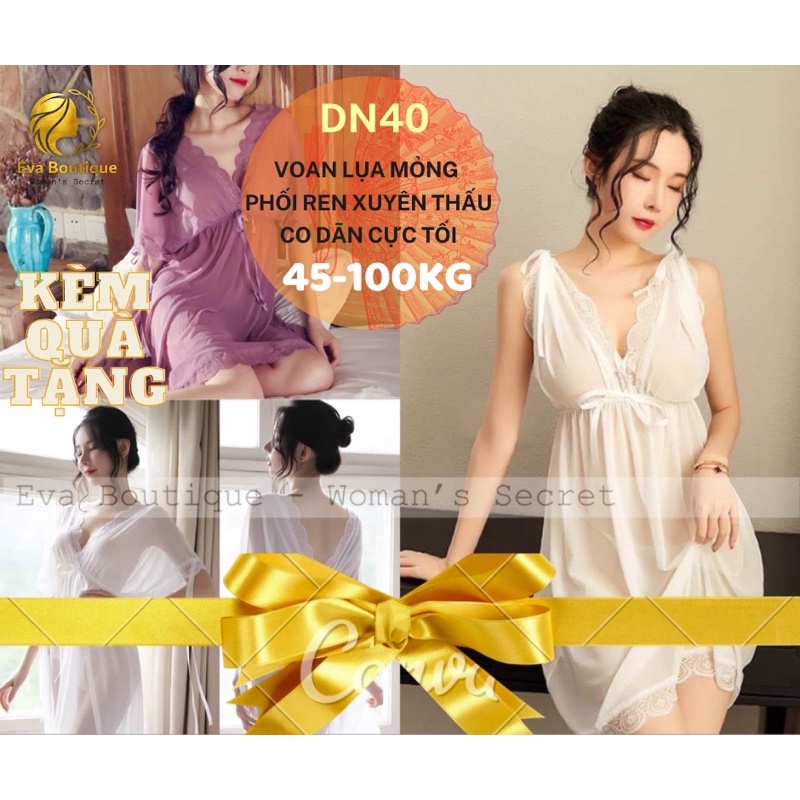 _DN40_Váy ngủ sexy bẹt vai mặc được hai kiểu [EvaBoutique]